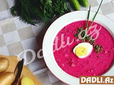Litva mətbəxinə aid soyuq borş resepti