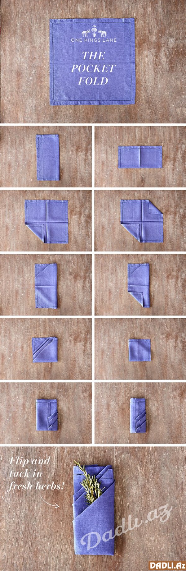 3 fərqli salfet hazırlama