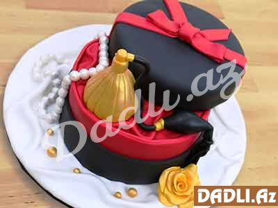 Gənc qızlar üçün ətir görünüşlü tort bəzədilmə resepti - Video resept