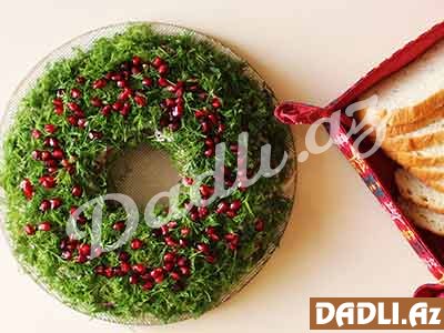 "Yolka çələngi" salatı resepti - Video resept