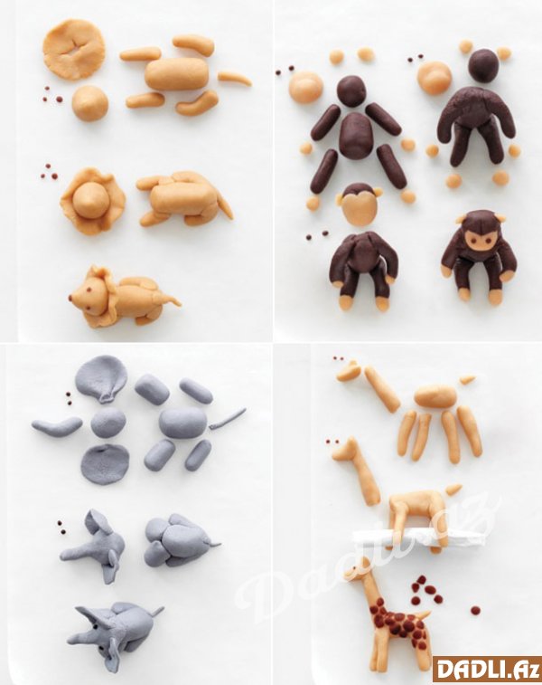 Şəkər xəmirindən 4 fərqli heyvan - FOTO DƏRS