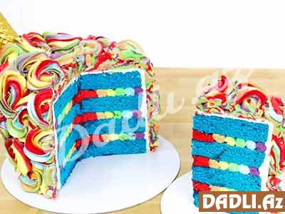 Unicorn tort bəzədilmə resepti - Video resept