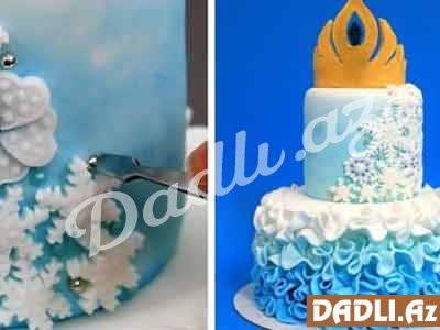 Elsa Crown tort bəzədilmə resepti - Video resept
