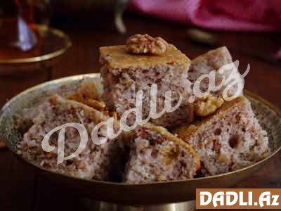 Kişmişli, xurmalı və qozlu keks resepti