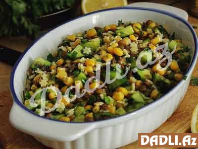 Yaşıl mərcili salatı resepti