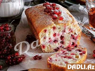 Qırmızı qarağatlı keks resepti