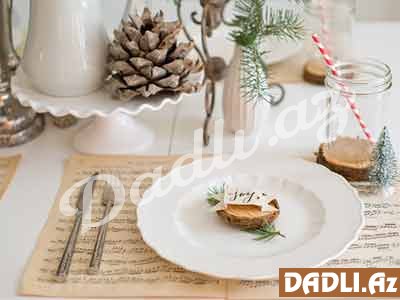 Yeni İl gecəsinə özəl masa dekorasiya nümunələri