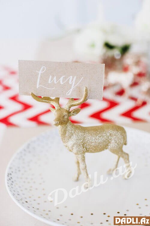 Yeni İl gecəsinə özəl masa dekorasiya nümunələri