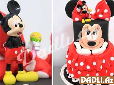 Minnie Mouse tort bəzədilmə resepti - Video resept