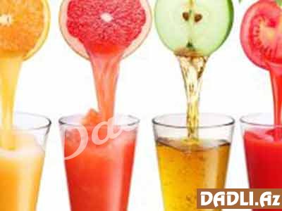 Təbii meyvələrdən çəkilmiş şirələr hədsiz faydalıdır