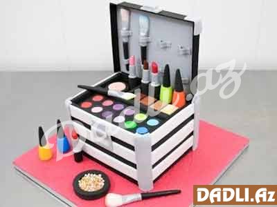 Makiyaj qutusu tort bəzədilmə resepti - Video resept