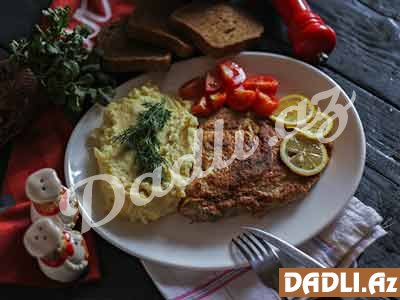 Balıq brizolu qaytmaqlı püre ilə resepti