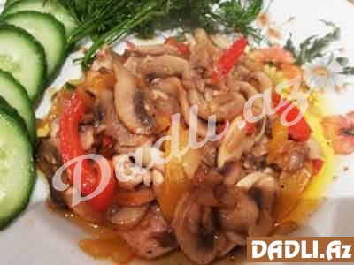 Sacda göbələk sote resepti - Video resept