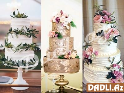 Yaz-yay ayları üçün toy tort dizaynları