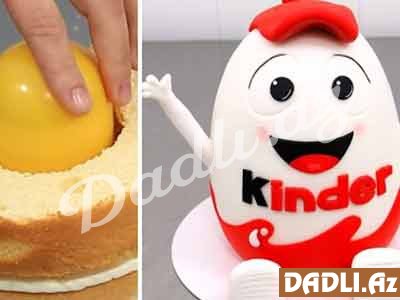 Kinder tort bəzədilmə resepti - Video resept