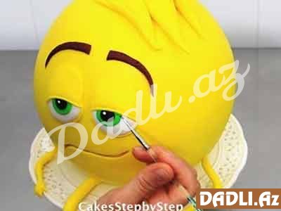 Emoji (smayl) tort bəzədilmə resepti - Video resept