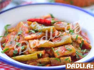 Ana üsulu zeytunyağlı təzə lobya resepti - Video resept