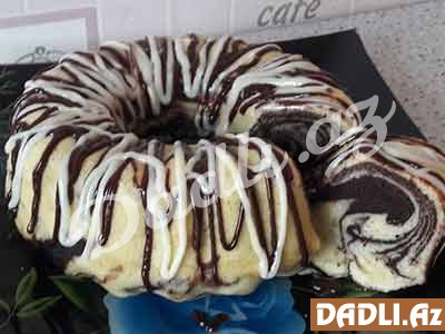 Qazanda su buxarnda kakaolu keks resepti - Video resept