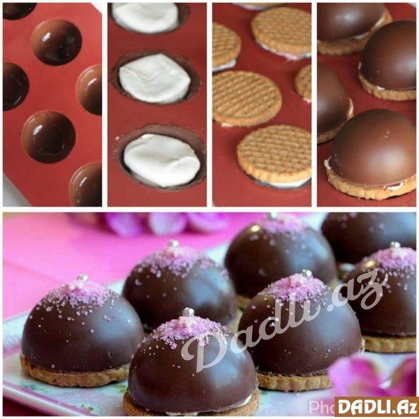 Zərif şokoladlı, marshmallowlu peçenye resepti - FOTO RESEPT