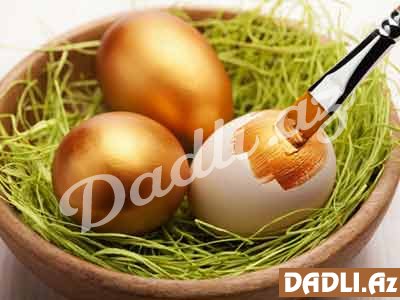 Novruz Bayramı üçün qızılı yumurtalar - Hazırlanma qaydası