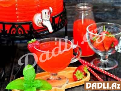 Çiyələkli limonad resepti - Video resept