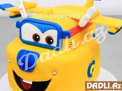 Oğlan uşaqları üçün Super Wings tort bəzədilmə resepti - Video resept