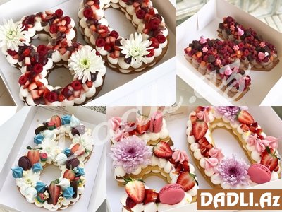 2018 tort TRENDİ - Hərf və ya rəqəm tort resepti - FOTO RESEPT