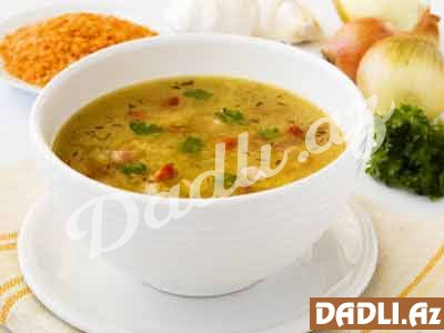 Şorba (düyü ilə noxud şorbası) resepti