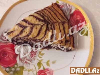 Zebra keks (çox ləzzətli və yumşaq) resepti - Video resept