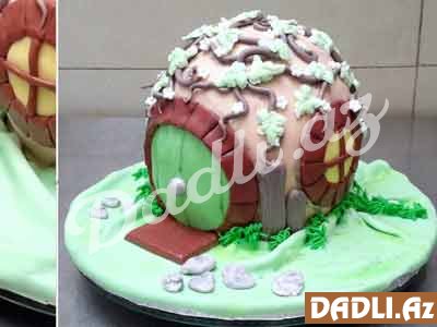 Hobbit evi tort bəzədilmə resepti - Video resept