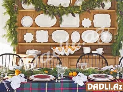 Yeni il gecəsinə özəl möhtəşəm süfrə düzəni örnəkləri (1. hissə)
