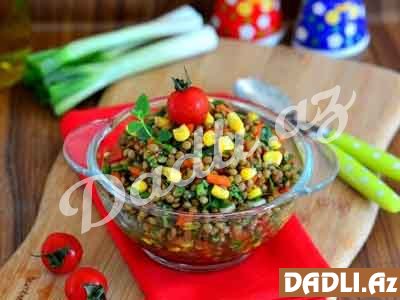 Yaşıl mərcimək salatı resepti - Video resept