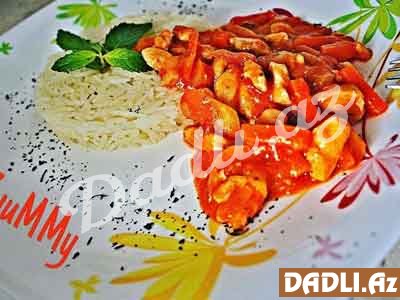 Ləziz tərəvəzli toyuq resepti