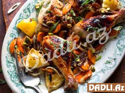 Badımcanlı toyuq çığırtması resepti