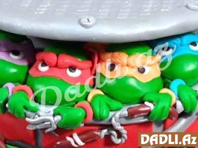 Ninja tısbağaları tort bəzədilmə resepti - Video resept