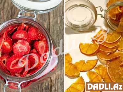 Ev şəraitində meyvələrin qurudulması