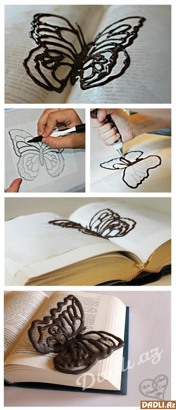 Şokoladdan kəpənək hazırlama - FOTO DƏRS