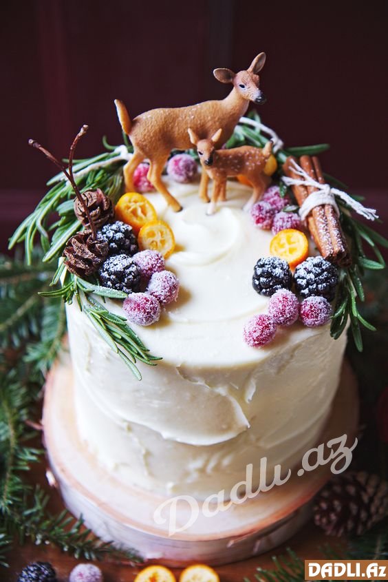 2018 Yeni İl tort bəzəkləri