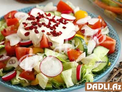 Zirincli tərəvəz salatı resepti