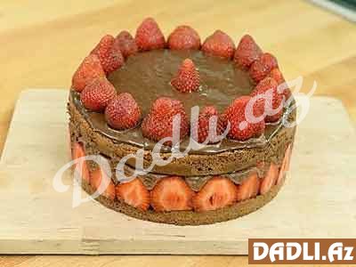 Çiyələkli şokoladlı tort resepti - Video resept