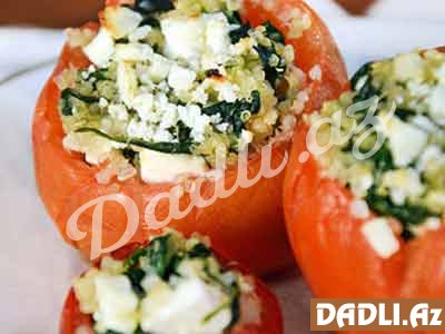 İspanaqlı pomidor dolması resepti