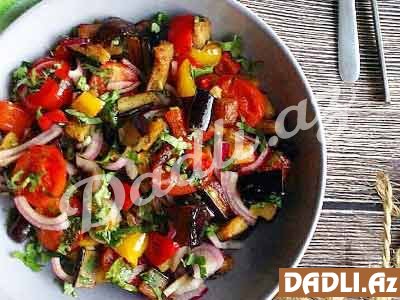 İsti badımcan salatı resepti