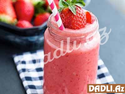 Çiyələkli smuzi resepti