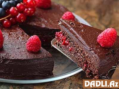 Unsuz-yumurtasız şokoladlı tort resepti - FOTO RESEPT