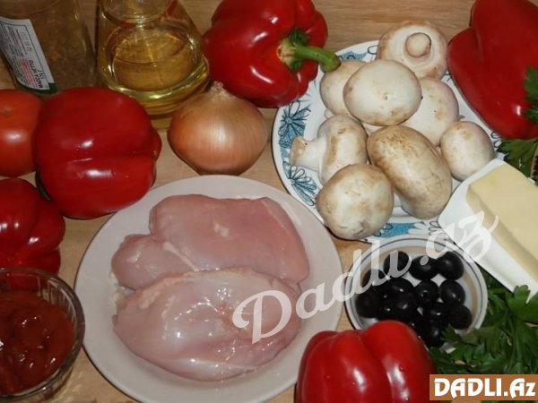 Göbələkli toyuq dolması resepti - FOTO RESEPT