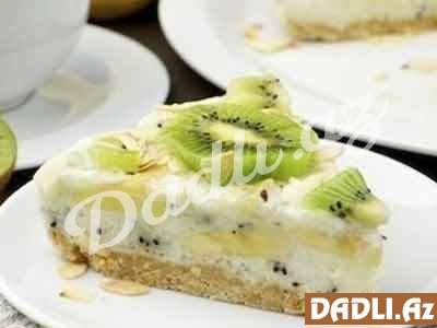 Kivi və banan ilə az kalorili tort resepti - FOTO RESEPT