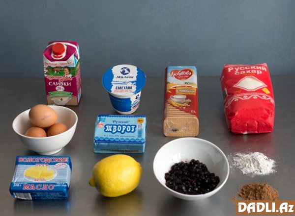 Pendirsiz qaragiləli çizkeyk resepti - FOTO RESEPT