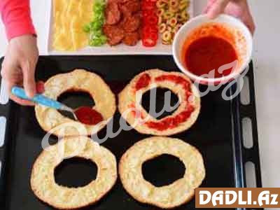 5 dəqiqədə dadlı simit pizza resepti - Video resept