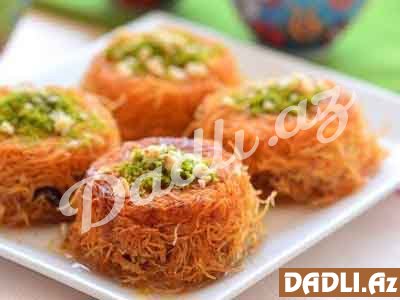 Çox asan kadayıf şirniyyatı resepti - Video resept