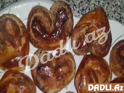 Ürək formalı ləziz bulkalar resepti